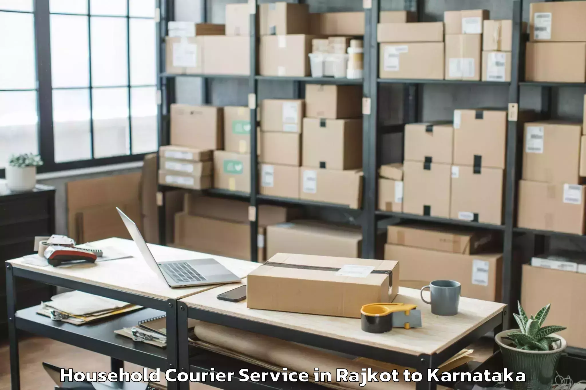 Easy Rajkot to Bail Hongal Household Courier Booking